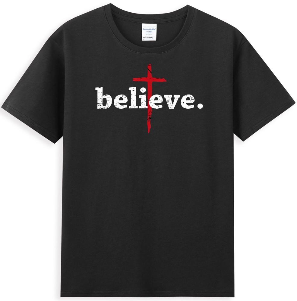Believe In Cross Jesus Christ Christian Bible Faith God Unisexs TShirt
