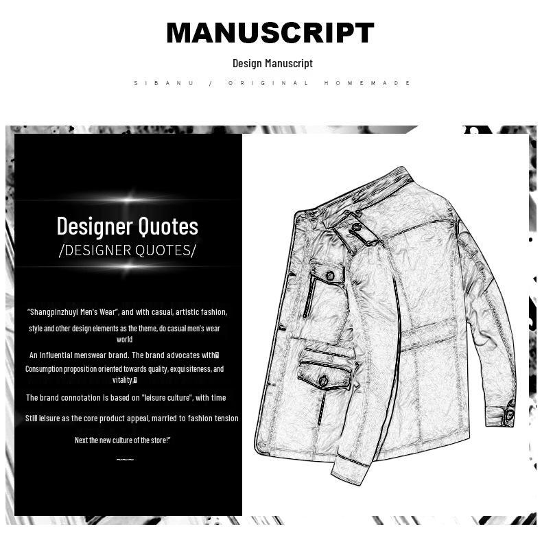 Men's Mid-Length Cotton Jacket - Spring/Autumn, Thin, Casual, Loose, Large Sizes, Dad Style.
