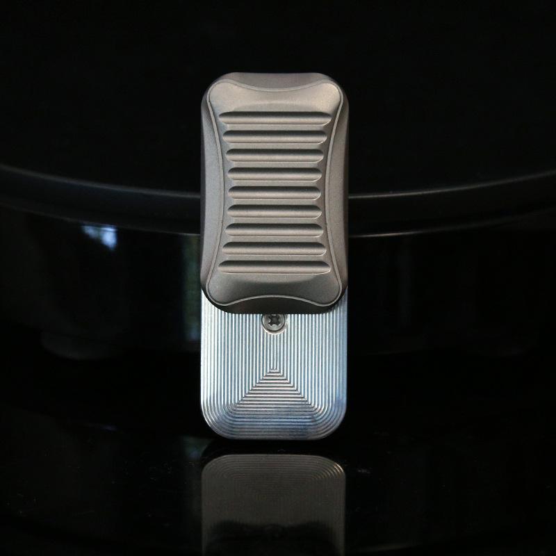 Titanium Alloy Magnetic Push Card Fidget Mechanical Slider Metal Pushing Plate EDC Stress Relief Sensory Toy Adults Anti Anxiety