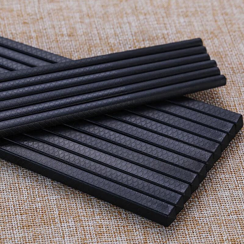 Dan Shi Zhi Yuan Black Alloy Chopsticks, 50 Pairs