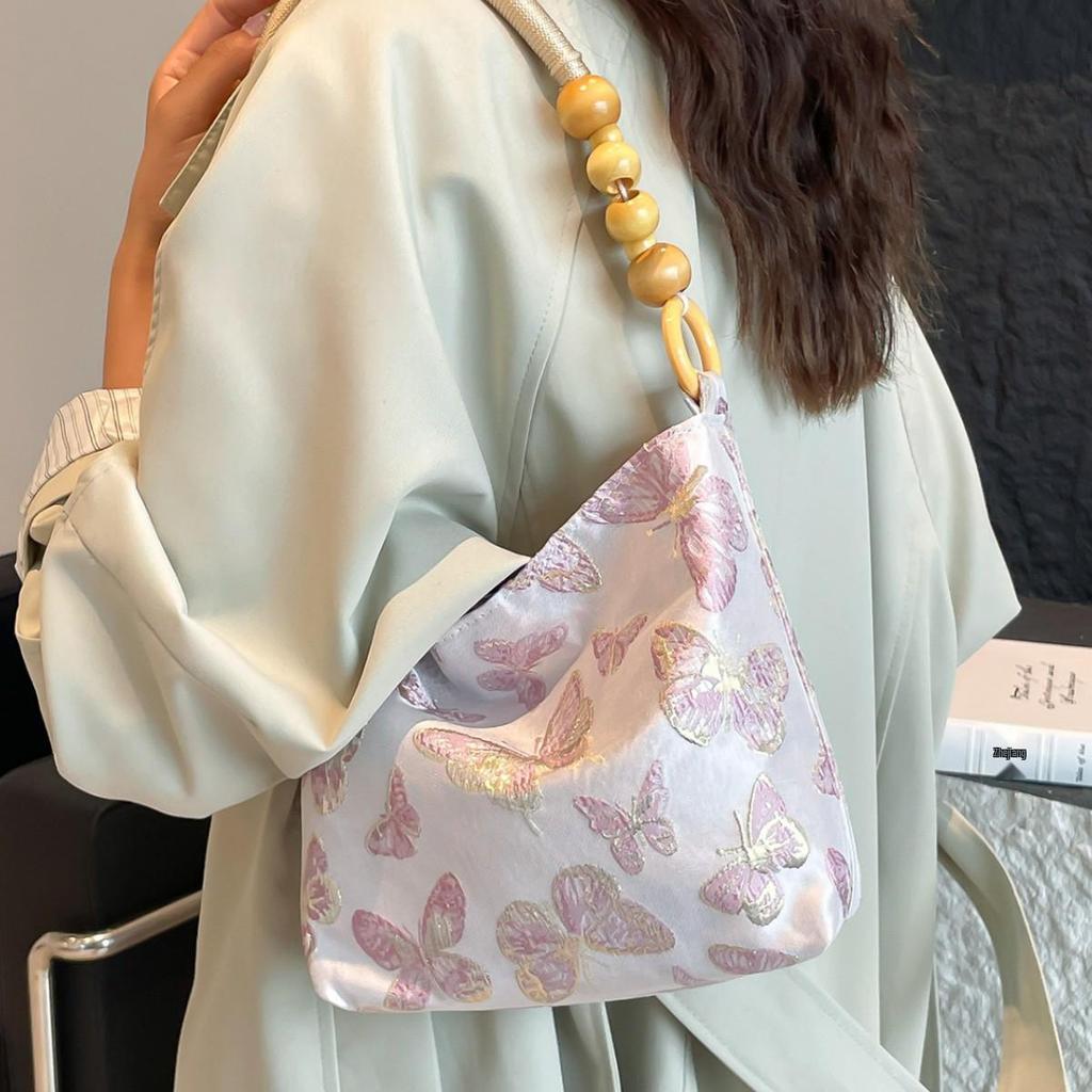 2025 Herbst Bestickte Damen Achsel-Tragetasche: Vielseitiger täglicher Schulter-Eimer-Stil