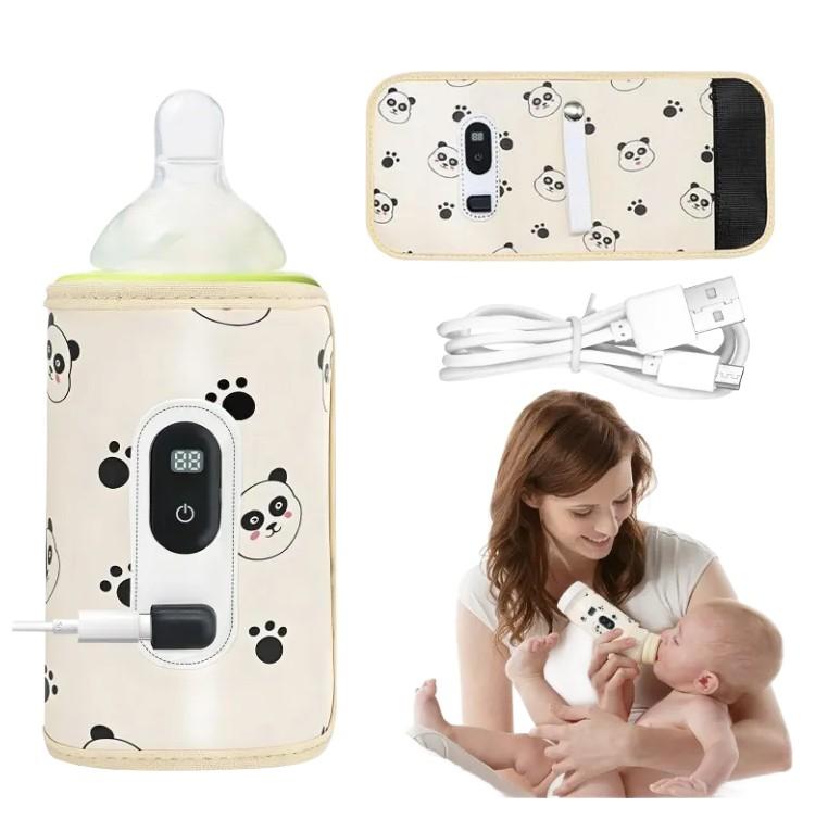 Portable travel bottle warmer for food with USB for car travel