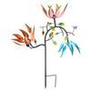 Outdoor Windmill for W/ Spinning Flowers Large Wind Spinner Decor for Garden Patio Lawn Metal Sculpture Stake Art Decora