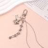 Korean Ins Style Spotted Star Tassel Keychain Y2K Metal Keyring Sweet Cool Key Holder For Women Bag Pendant Hanging Decoration