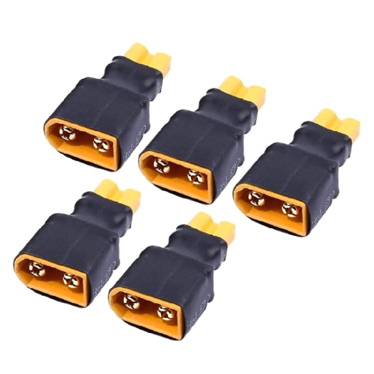 T Plug To XT60 Adapter For Remote Models Quick Connection High Current Durability Rubber Metal Construction