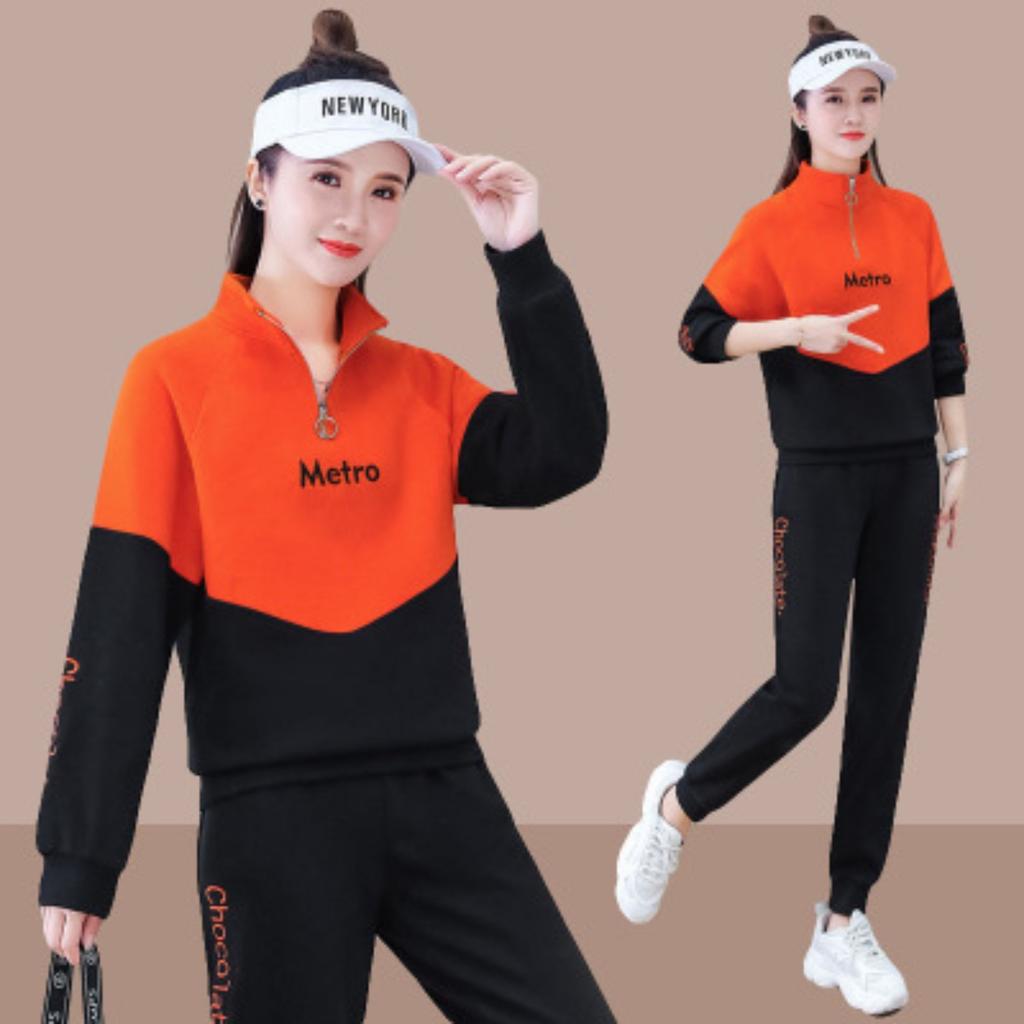 Women's Loose Fit Long Sleeve Sweatshirt Pants Set Casual Two Piece Outfit