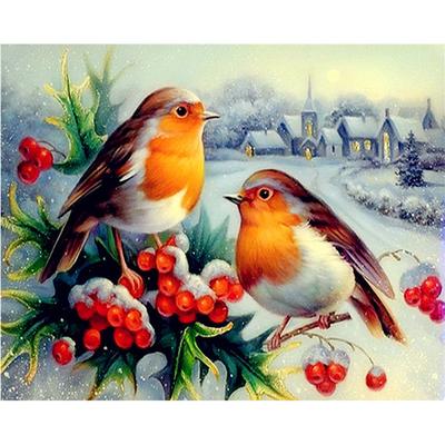 Volle 5D Diy Diamant Malerei Schnee Land Vogel Stickerei Kreuzstich Home Decor Handgemachtes Geschenk