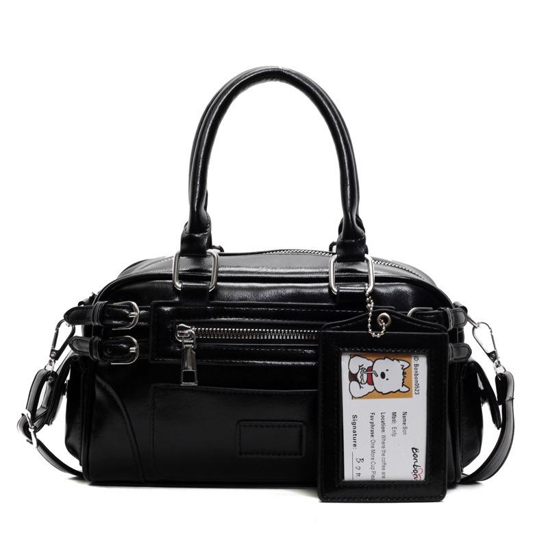 

Premium texture underarm bag women s new niche versatile fashion commuter locomotive bag portable shoulder messenger bag чорний