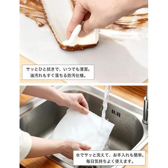 LightBeam Silicone Mat Kitchen Translucent 6080cm Extra Large Heat Resistant 260CCooking Surface Protection Artificial Marble Scratch Stain Non-Slip