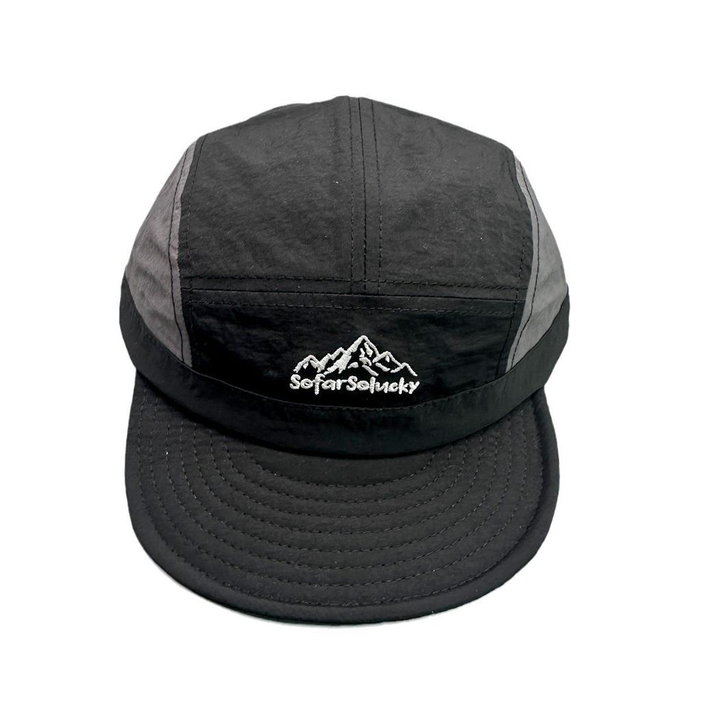 Flat Brim Contrasting Color Embroidery Mountain Peak Letter Baseball Cap Men'S And Women'S Sunshade Quick-Drying Outdoor Cap