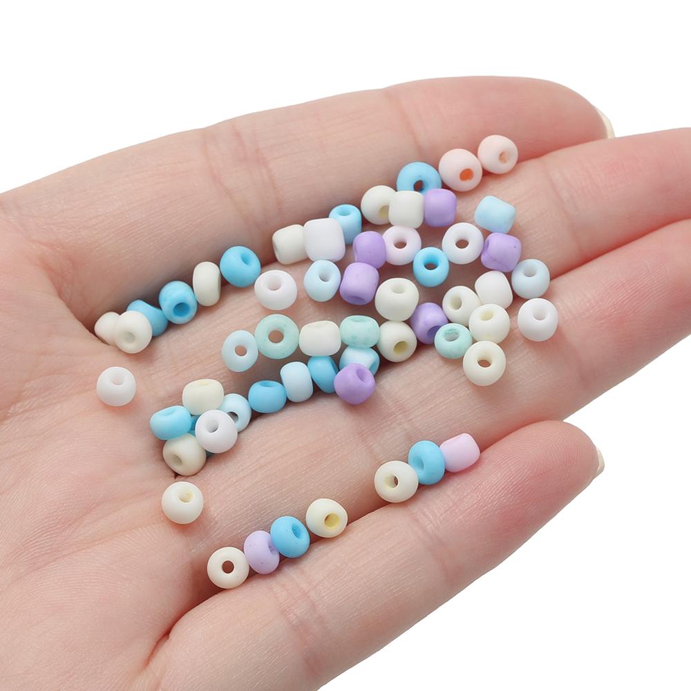 300pcs/lot 3mm/4mm Cream Rice Glass Beads DIY Necklace Earrings Bracelet Handmade Accessories Jewelry Matte Beaded