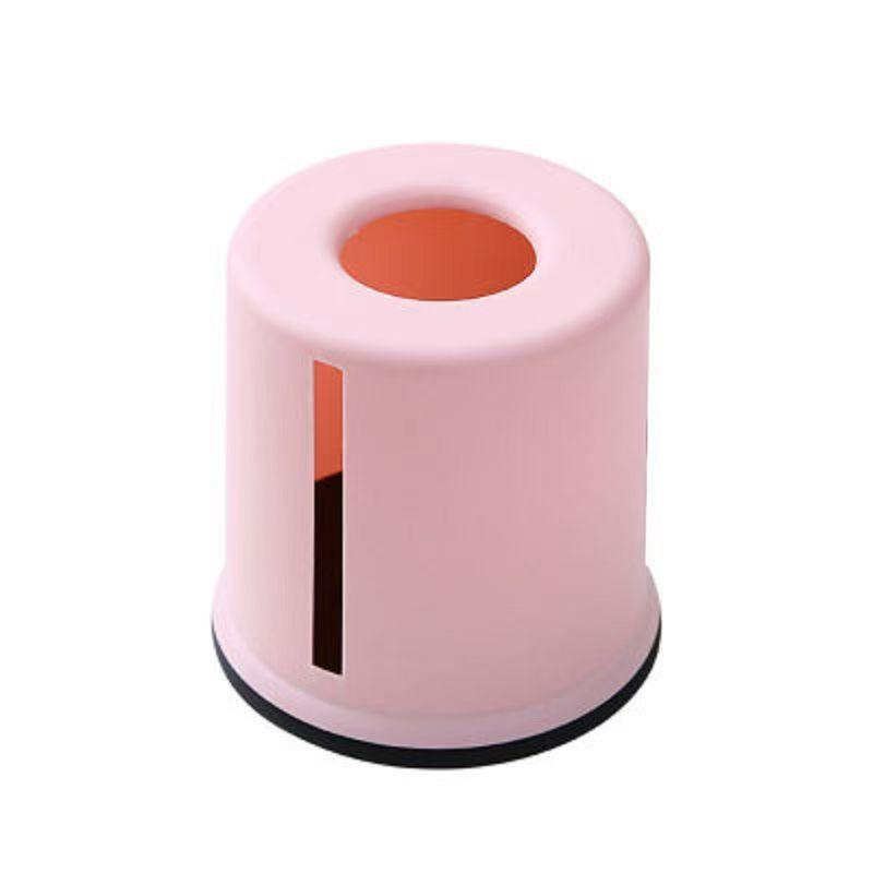Round Plastic Tissue Box Multifunctional Sturdy Construction Dustproof Tissue Holder for Home Office Entryway Coffee Table Use