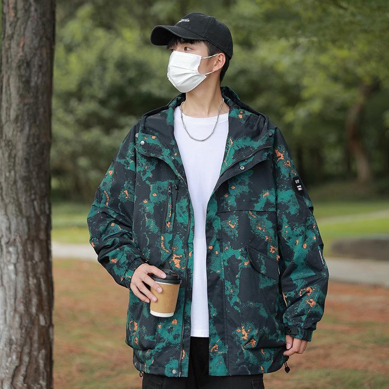 

Couple American tooling outdoor spring and autumn jacket men s and women s casual tops mountaineering windproof waterproof jacket 3XL