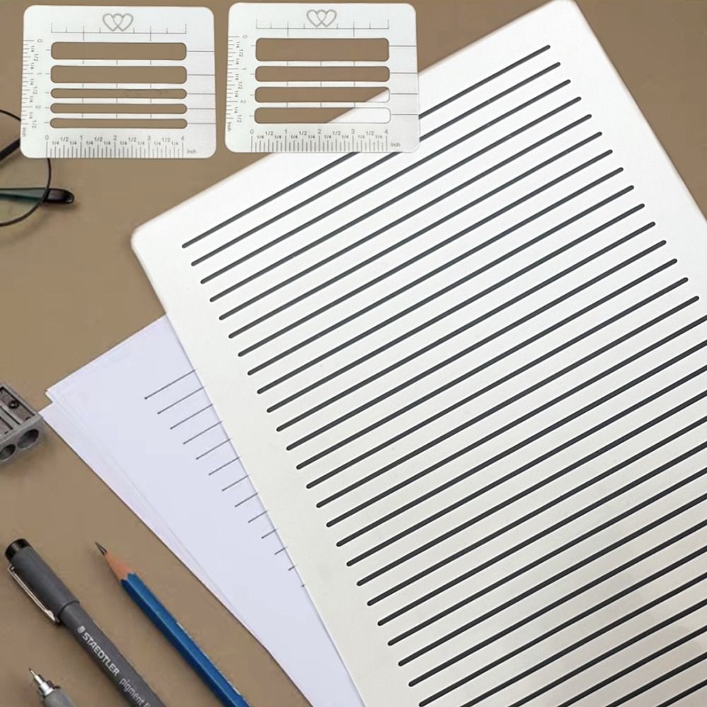 4/6Pcs DIY Templates Ruler Precision Writing Lines Guide Envelope Template Creativity Multi-use Clear Calligraphy Stencil