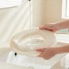 Kids Sun Baby White & Beige Non-Slip Toilet Training Seat Reducer with Hanging Hook
