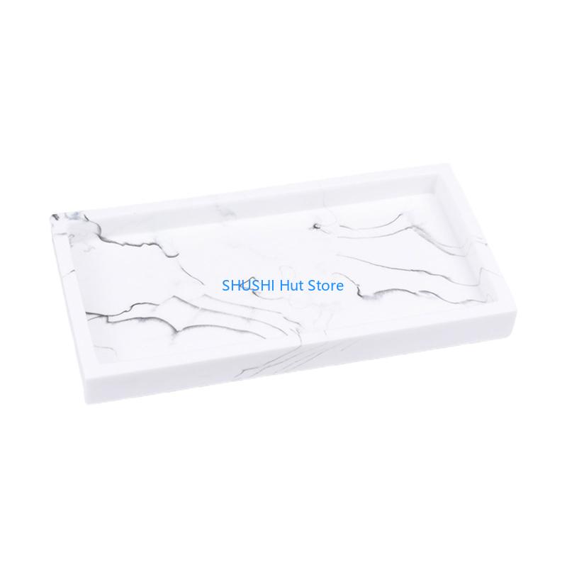 

Creative Jewelry Tray Bedroom Living Room Bathroom Decorative Resin Containe D57B белый