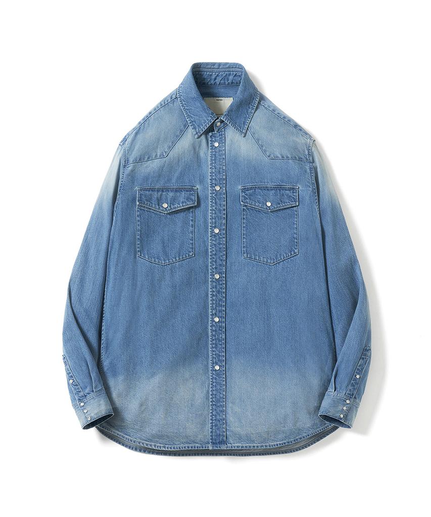 Poteoli Light Denim Shirt (Mid Blue)