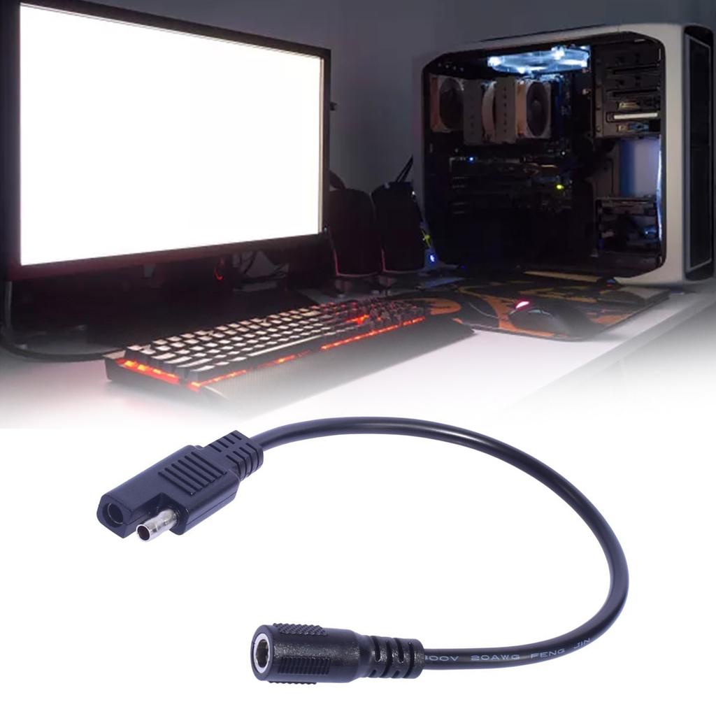 DC5521 Female To SAE Power Cord, Solar Panel SAE Connector Charging Connection Extension Cord Conversion Wire 20AWG