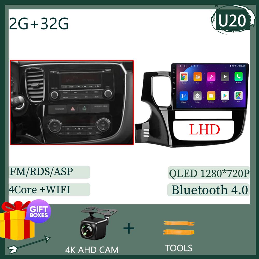 Wireless CarPlay Android 14 Auto Radio For Mitsubishi Outlander 3 GF0W GG0W 2012-2018 Car Multimedia GPS No 2din Touch Screen