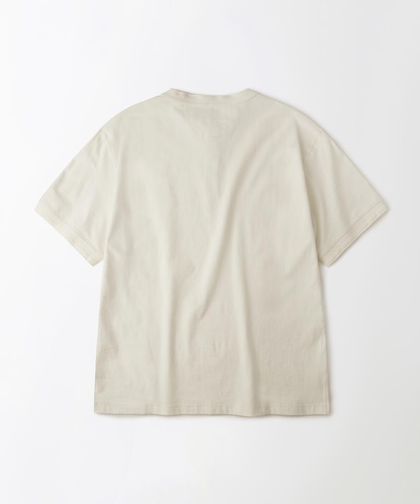 OUTSTANDING Henley Neck Half Sleeve Tee_Off White