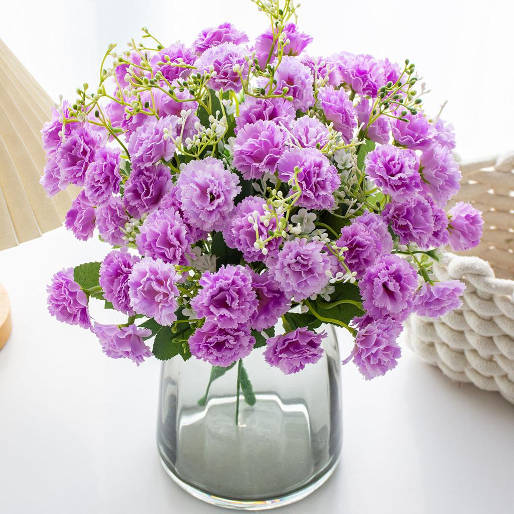 Artificial Flowers Carnation Valentine's Day Wedding Bridal Bouquet Home Room Vase OutdoorYard Garden Arch Diy Gift Props Decora
