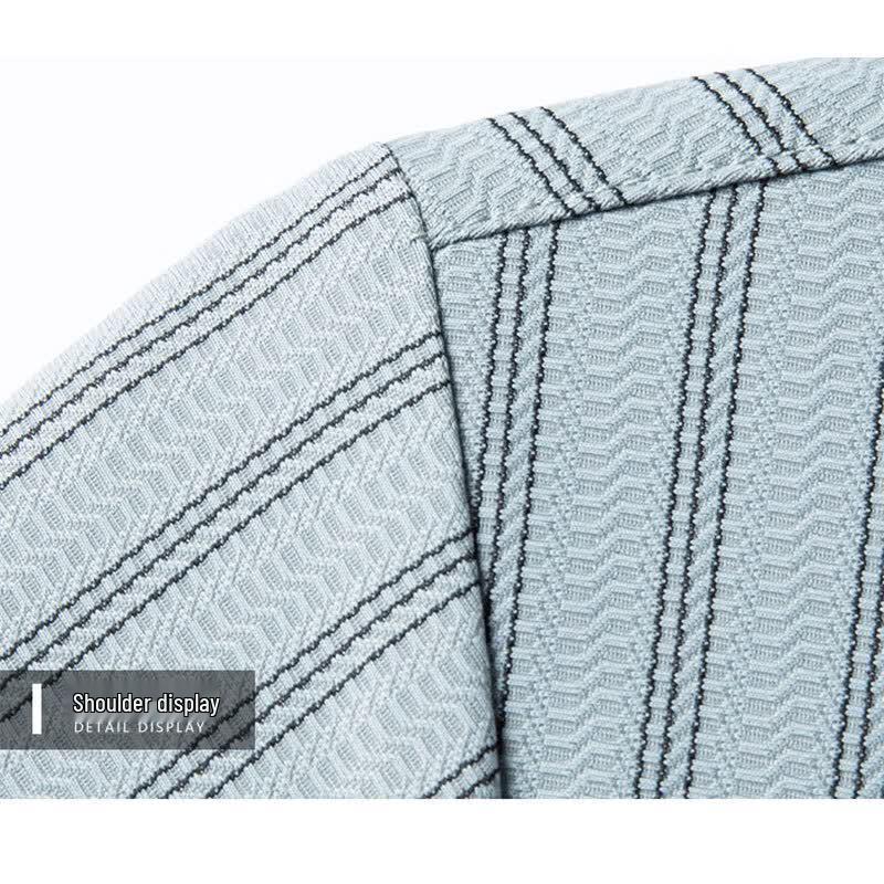 Hengyuanxiang Men's Summer Casual Striped Shirt