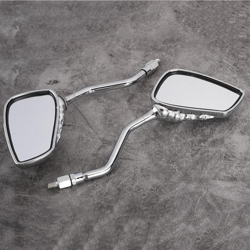 2 ks Motocyklové zpětné zrcátko Ruka kostlivce Dráp Motor Motorový motocykl Boční zpětná zrcátka Elektroplátovaná barva