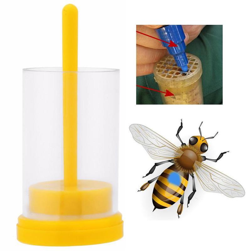 Queen Bee Catcher One Handed Marker Bottle Marking Cage Plunger Beekeeper Tool.