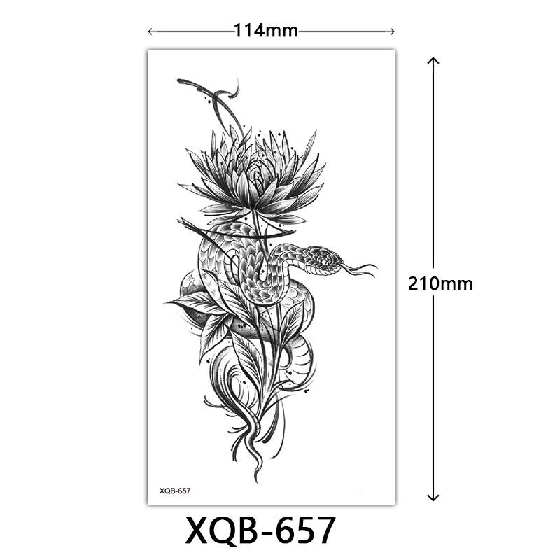 Small Full Arm Tattoo Sticker, Flower Letters, Plain Flower Tattoo Sticker Tattoo