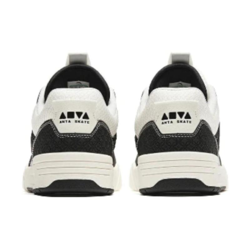 Anta AOJIE Cushioning Wear-Resistant Low-Top Skateboard Shoes Men's Black White Sneakers 112448040R-7
