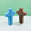 3D Virgins Candle Silicone Mold Cross Resins Molds DIY Aromatherapy Candle Making Gypsum Mold for Religious Enthusiasts