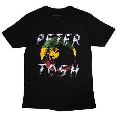 Camiseta Peter Tosh Logo Raio Preto Nova