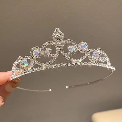 Alloy Children's Hairband Hairband Headdress Metal Diamond Princess Girl's Hairband Hair Crown