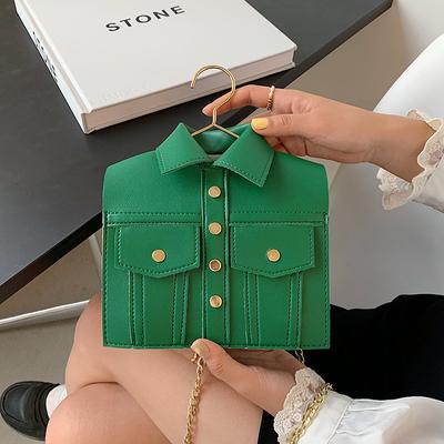 Personalized Funny Clothes Tote Bag 2025 New Fashion Embroidery Thread Ins Chain Single Shoulder Crossbody Small Square Bag