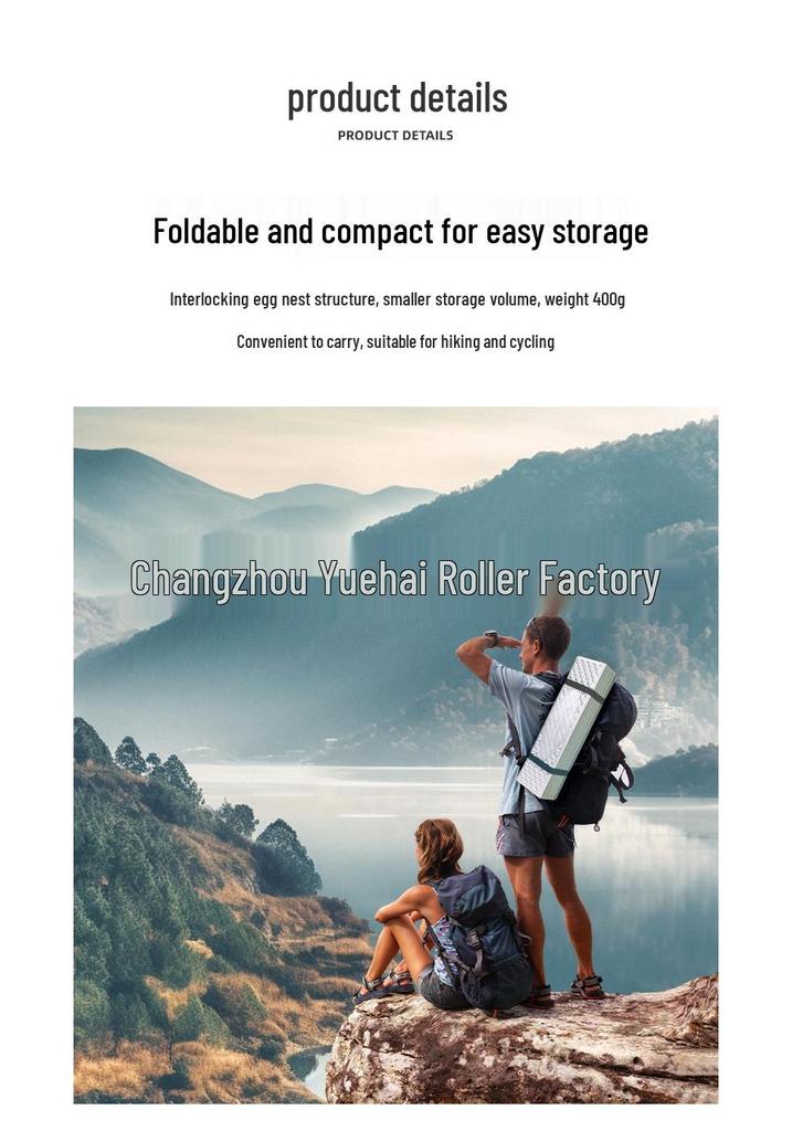 Outdoor Camping Honeycomb Moisture-Proof Sleeping Pad - Single Person Egg Nest Design with Aluminum Film