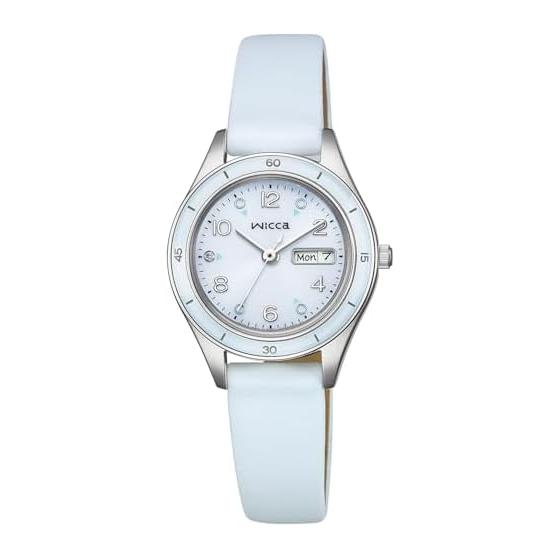 [CITIZEN] Watch Wicca (Solar Tech/Waterproof/Light Blue) KH3-711-70 ACTIVE LINE Sporty Cute Synthetic Leather Crystal Glass Ladies Analog Simple