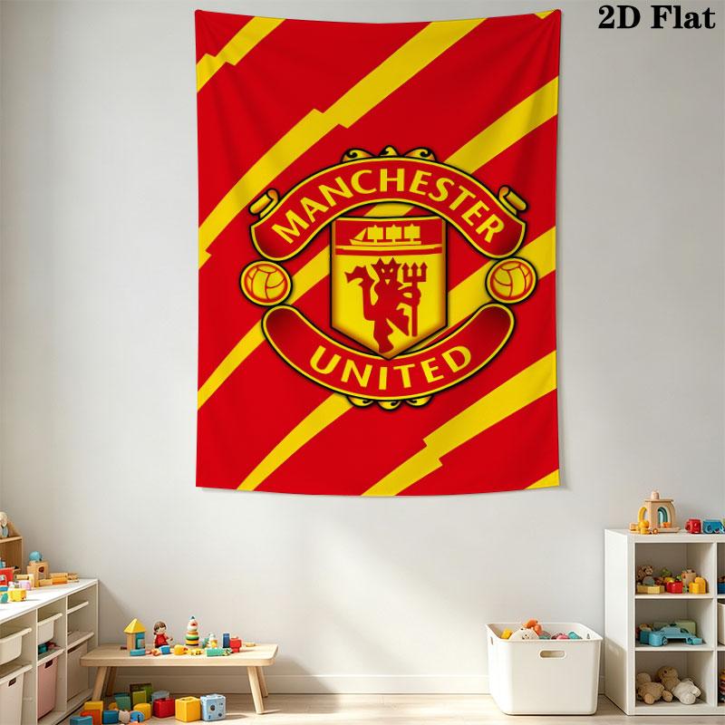 Unbeatable MUFC ForceWall Hanging Printed Fabric Blanket Decorative Tapestries for Bedroom Living Room Home Decor