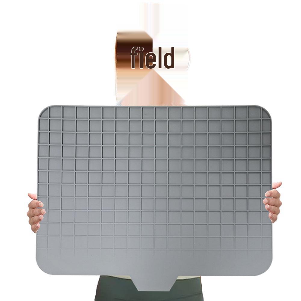 Große Silikon-Abtropfmatte mit Ableitungsöffnung zum Trocknen von Schüsseln und Geschirr