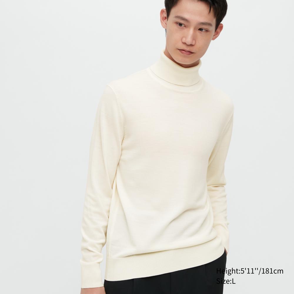 

Свитер UNIQLO Extra Fine Merino с высоким воротником и длинными рукавами