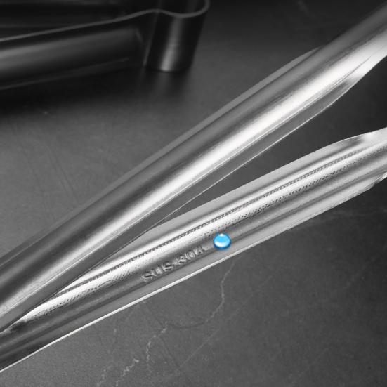 Kitchen Cooking Tongs Stainless Steel Kitchen Tweezer Tong with Precision Serrated Non-Slip Tips for Frying Plating