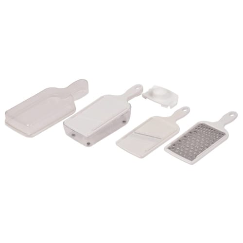 Pearl Metal Multi-Function Vegetable Slicer and Radish Grater Set, White, Ceramic, Vegetable Cookware, Favorite Tool, Made In Japan, C-8389