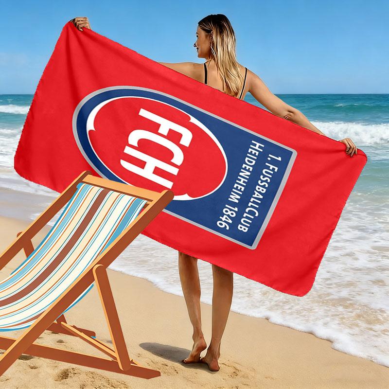 FC Heidenheim Print Beach Towel, Large Soft Quick Dry Towel for Beach Camping Swimming