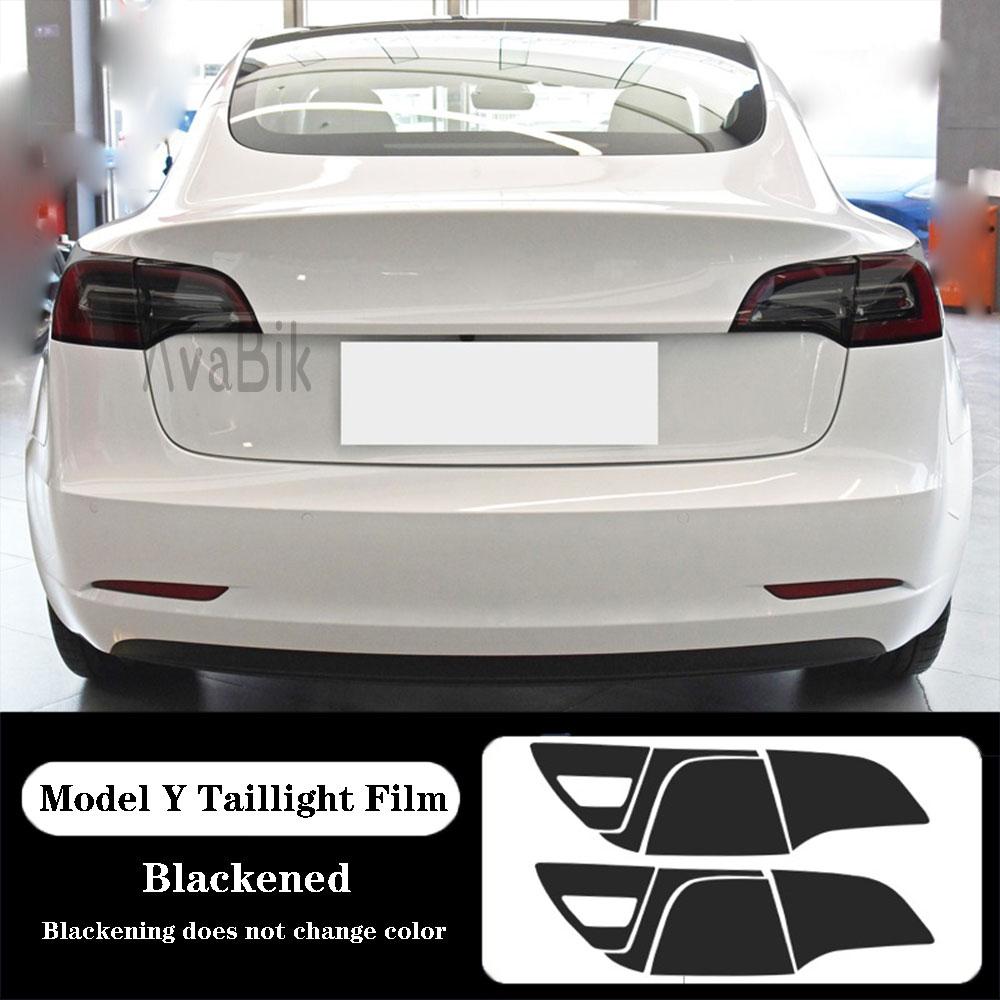 PPF Headlight & Taillight Film For Tesla Model Y 2016- Black Transparent Anti-scratch Self-healing TPU Protection Stickers