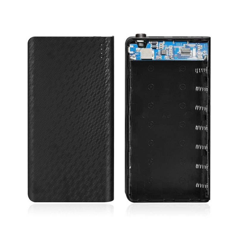 Міцний подвійний USB-вихід DIY 7x18650 Акумулятор для корпусу DC-вихід 9В/12В Пластикова зарядна коробка Незнімний Power Bank