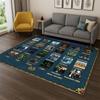 Retro Heroes of Might and Magic Map Game Carpet Rug for Bedroom Living Room Sofa Playroom Doormat Home Decor,Area Rug Non-slip