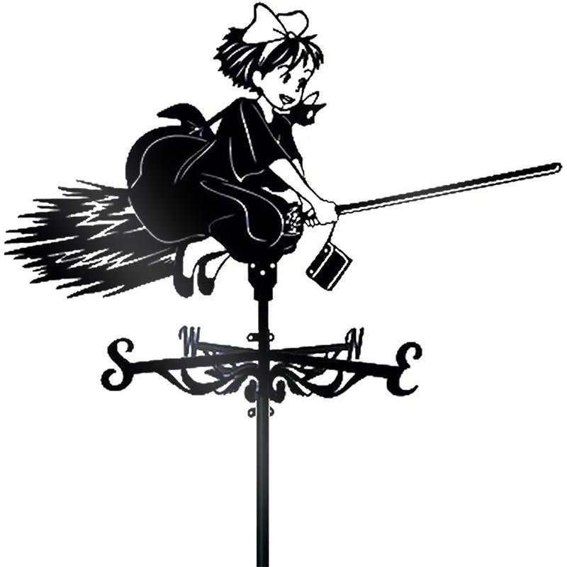 Outdoor Garden Iron Art Weather Vane Ornament - Cross-Country Craft