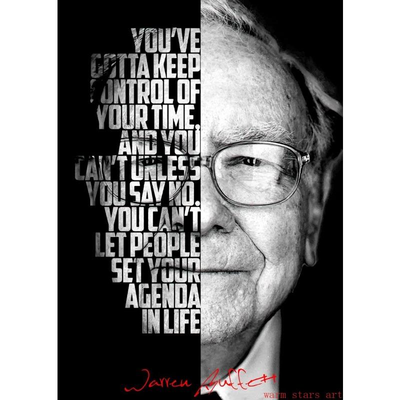 

Warren Buffett Movational Quotes Poster Prints Movie Famous Canvas Painting Wall Art Pictures Art for Living Room Home Decor 21cm×30cm NoFrame