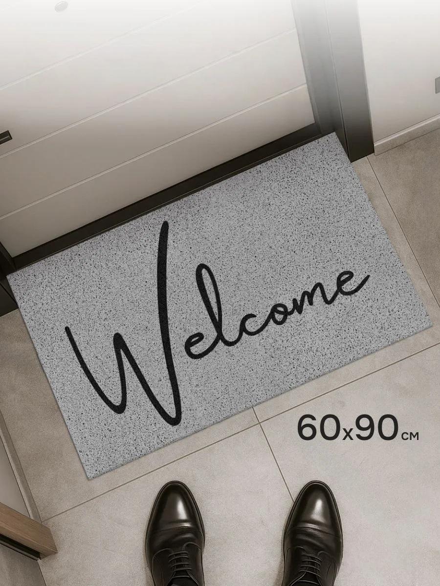 Welkom Deurmat 60x90cm 50x80cm Modderkrabber PVC Antislip Deurmat Zijde Lus Voetmat Tapijt Woondecoratie Vloerkleed 90cmx60cm