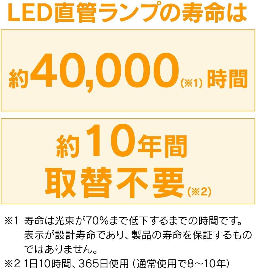 Iris Ohyama LDG20T-N 710V2 LED Fluorescent Lamp, 20W, No Installation Required, Daylight White, for Glow Starter Fixtures [Used]