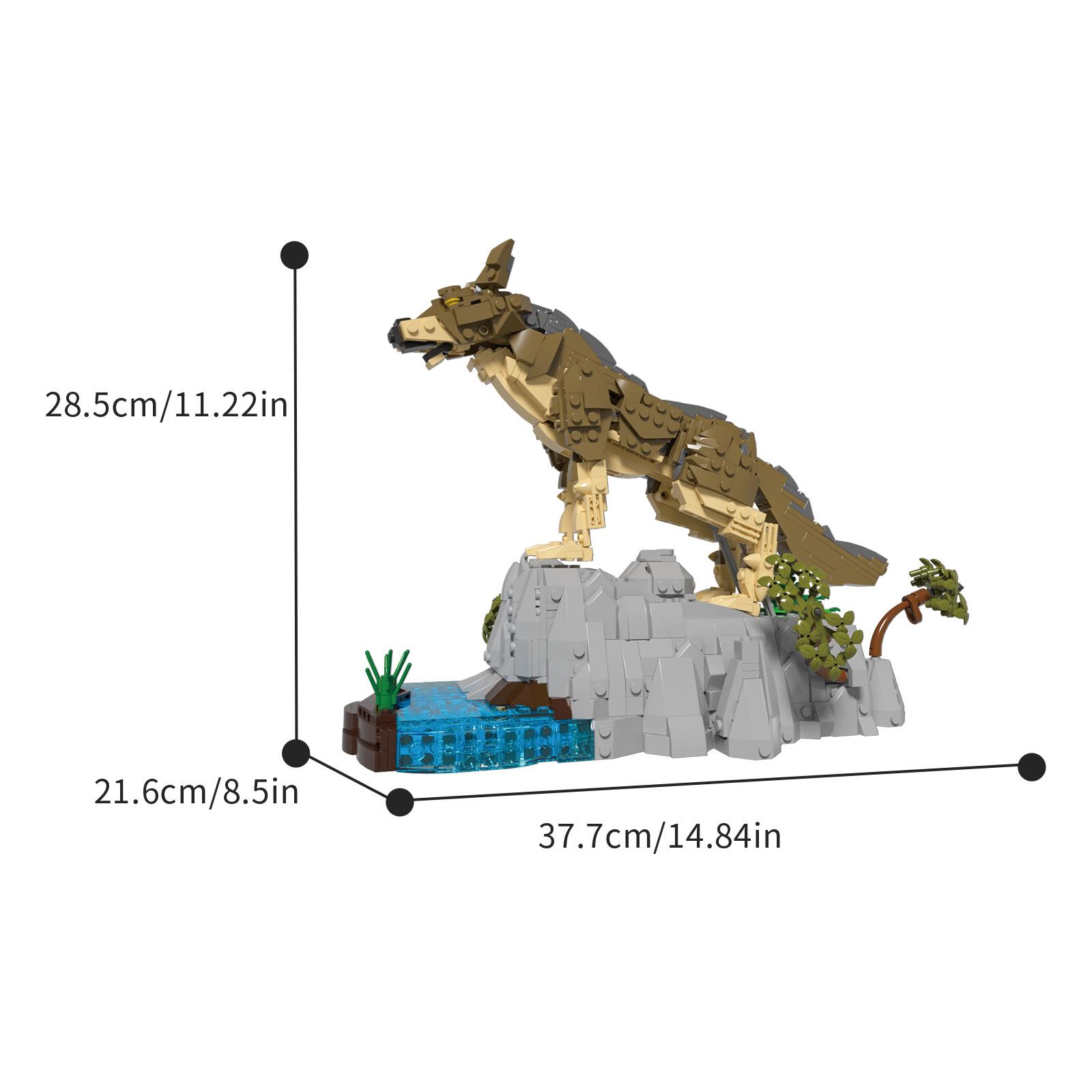 66131 Wolf Animal Model High-difficulty children s educational building block toy